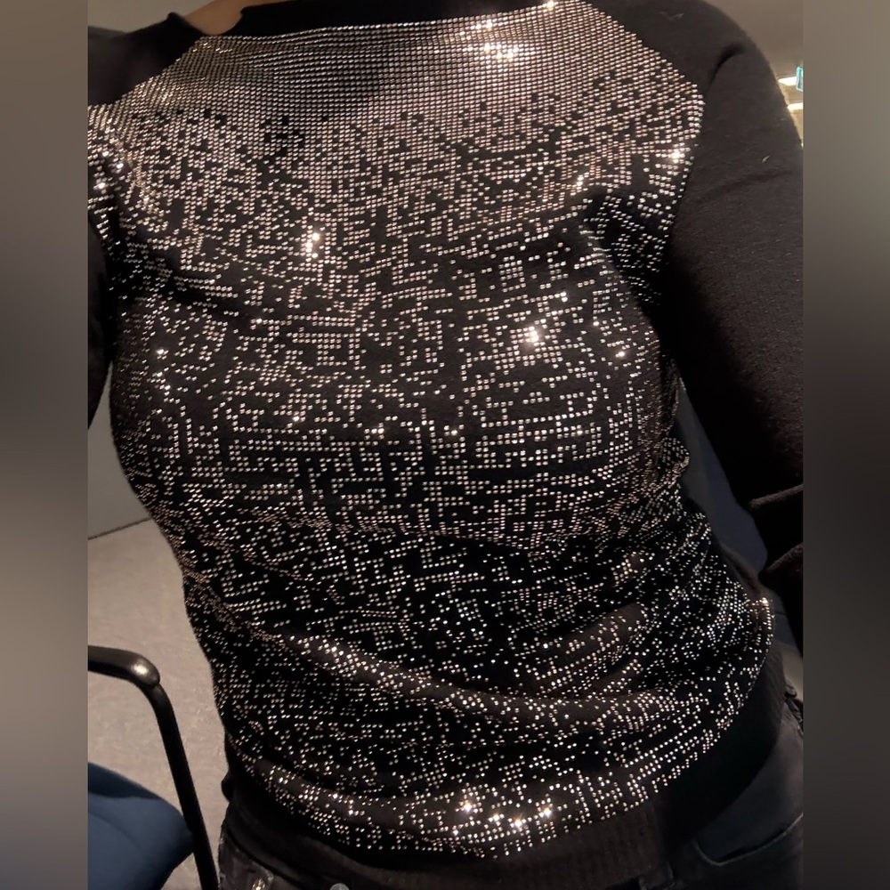 Black and gold sparkly Women's Sweater - watch video!